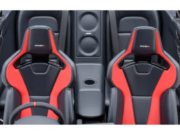 2022 Nissan GT-R (R35) Nismo Special Edition RHD (Right Hand Drive) Nismo Stealth Gray with Carbon Hood and Top 1/18 Model Car by Autoart #2