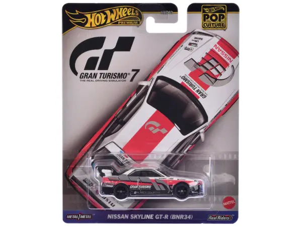 Nissan GT-R Nismo GT3 #23 White "Gran Turismo 7" Video Game Diecast Model Car by Hot Wheels #1