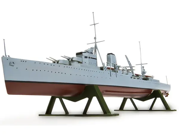 Level 3 Model Kit HMS Ajax Light Cruiser 1/600 Plastic Model Kit by Airfix #4
