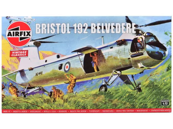 Level 2 Model Kit Bristol 192 Belvedere Helicopter with 2 Scheme Options 1/72 Plastic Model Kit by Airfix #1