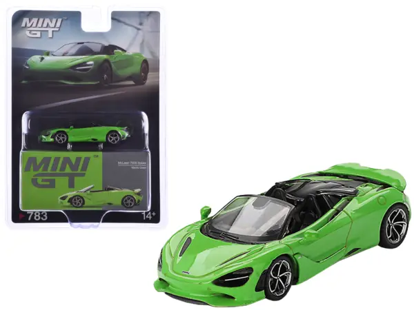 McLaren 750S Spider Mantis Green Limited Edition 1/64 Diecast Model Car by Mini GT #1