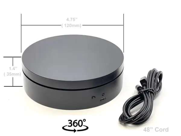 Mini Turntable Rotating Display Stand 4.75" with Black Base for 1/64 Scale Model Cars #2