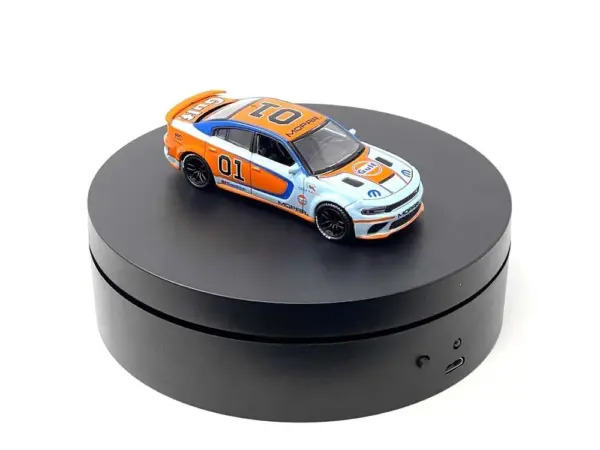 Mini Turntable Rotating Display Stand 4.75" with Black Base for 1/64 Scale Model Cars #3