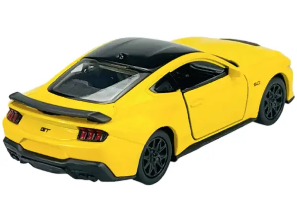 2024 Ford Mustang GT 5.0 Yellow with Black Top "NEX Models" Series 1/25 Diecast Model Car by Welly #3
