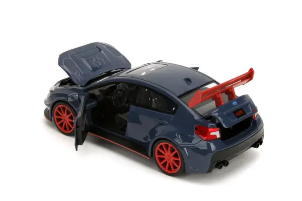 2016 Subaru WRX STI Widebody Dark Blue and Yuji Itadori Diecast Figure "Jujutsu Kaisen" (2020–2023) TV Series "Anime Hollywood Rides" Series 1/24 Diecast Model Car by Jada #4