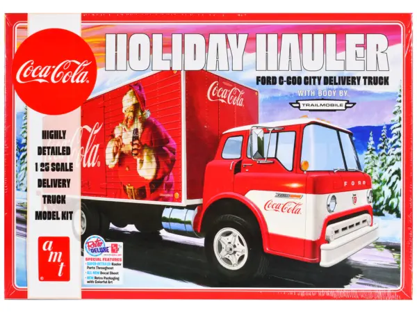 Skill 3 Model Kit Ford C-600 City Delivery Truck "Holiday Hauler - Coca-Cola" 1/25 Scale Model by AMT #1