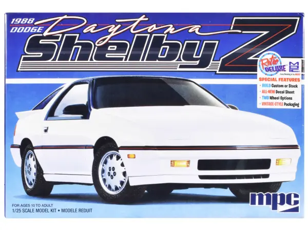 Skill 2 Model Kit 1988 Dodge Shelby Daytona Z 2-in-1 Kit 1/25 Scale Model by MPC #1