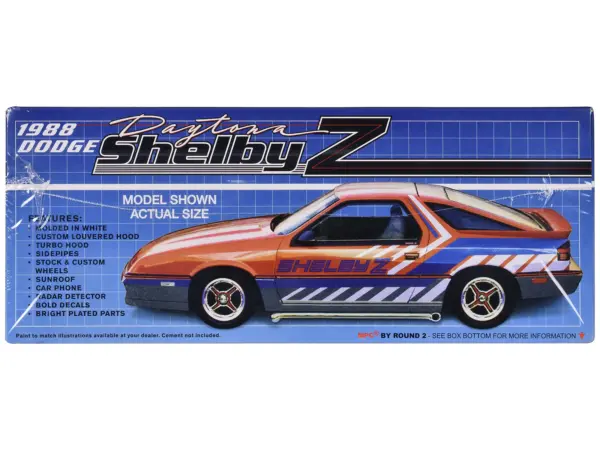 Skill 2 Model Kit 1988 Dodge Shelby Daytona Z 2-in-1 Kit 1/25 Scale Model by MPC #3