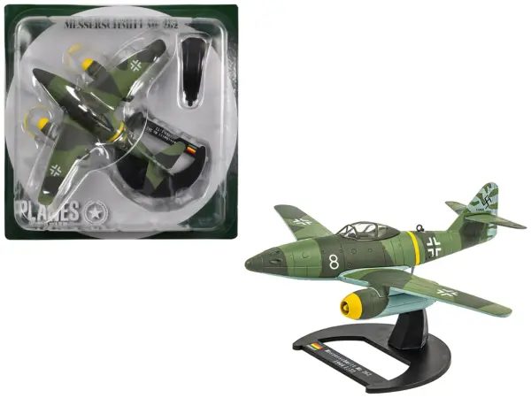 Messerschmitt Me 262 Fighter Aircraft "White 8 258 aerial victory ace Walter Nowotny Kommando Nowotny Germany" (1944) German Luftwaffe 1/72 Diecast Model Airplane by Luppa #1