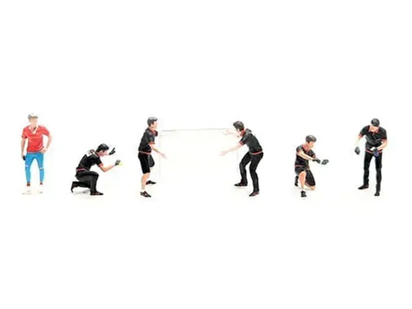 "Pro Wrap" 6 piece Diecast Figure Set (6 Figures) Limited Edition for 1/64 Scale Models by American Diorama #2