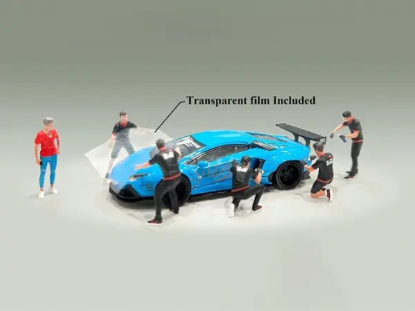 "Pro Wrap" 6 piece Diecast Figure Set (6 Figures) Limited Edition for 1/64 Scale Models by American Diorama #3