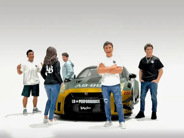 "Team Liberty Walk" 5 piece Figure Set for 1/18 Scale Models by American Diorama #3