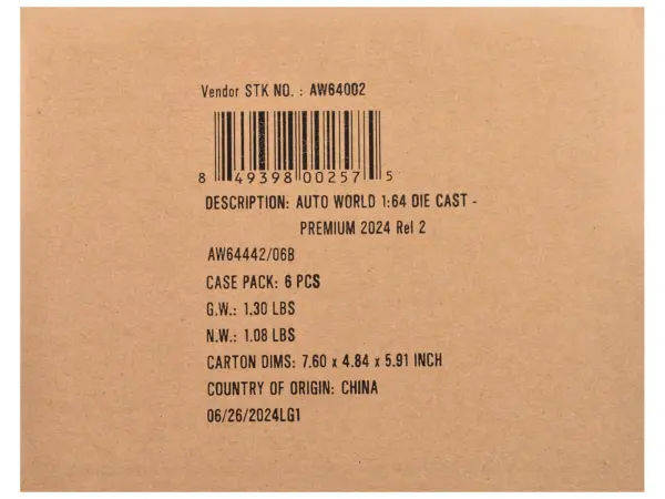 Auto World Premium 2024 Set B of 6 pieces Release 2 1/64 Diecast Model Cars by Auto World #3