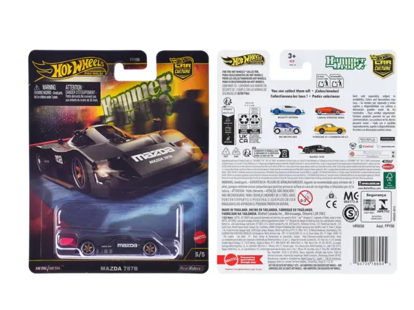 Mazda 787B Prototype Race Car Black "Hammer Drop" Series Diecast Model Car by Hot Wheels #3