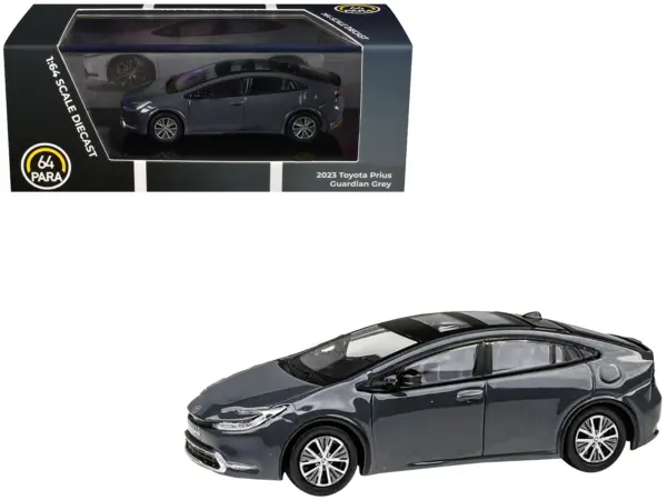 2023 Toyota Prius Guardian Gray 1/64 Diecast Model Car by Paragon Models #1