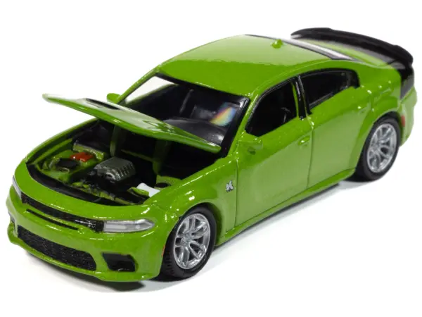 2023 Dodge Charger R/T Scat Pack Swinger Sublime Green Metallic "Modern Muscle" Series 1/64 Diecast Model Car by Auto World #2