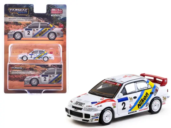 Mitsubishi Lancer Evolution III #2 Kenneth Eriksson - Staffan Parmander Winner "Hong Kong-Beijing Rally" (1995) "Global64" Series 1/64 Diecast Model by Tarmac Works #1