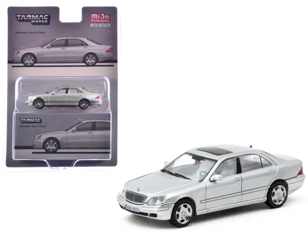 Mercedes-Benz S-Class Brilliant Silver Metallic "Global64" Series 1/64 Diecast Model by Tarmac Works #1