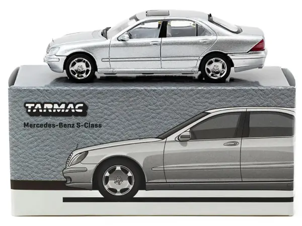 Mercedes-Benz S-Class Brilliant Silver Metallic "Global64" Series 1/64 Diecast Model by Tarmac Works #3