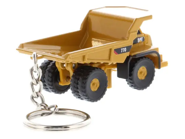 CAT Caterpillar 770 Off-Highway Truck Keychain Yellow Diecast Model by Diecast Masters #2