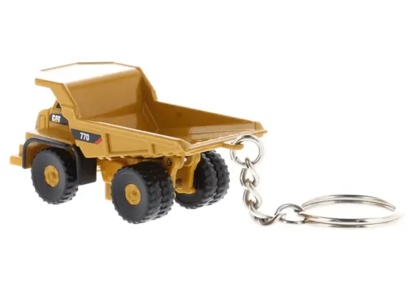 CAT Caterpillar 770 Off-Highway Truck Keychain Yellow Diecast Model by Diecast Masters #3