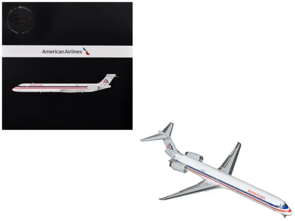 McDonnell Douglas MD-90 Commercial Aircraft "American Airlines" (N904RA) White with Red and Blue Stripes "Gemini 200" Series 1/200 Diecast Model Airplane by GeminiJets #1