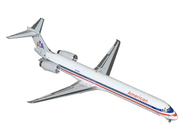 McDonnell Douglas MD-90 Commercial Aircraft "American Airlines" (N904RA) White with Red and Blue Stripes "Gemini 200" Series 1/200 Diecast Model Airplane by GeminiJets #2