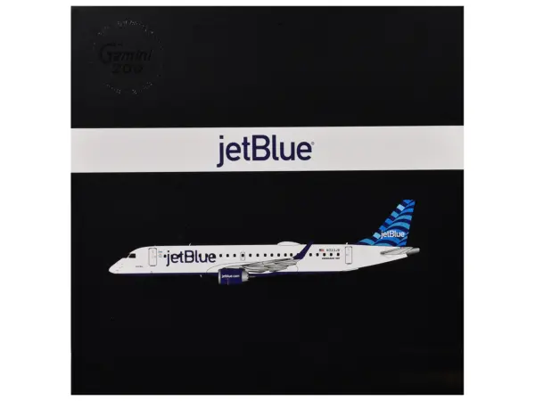 Embraer ERJ-190 Commercial Aircraft "JetBlue Airways" (N323JB) White with Blue Striped Tail "Gemini 200" Series 1/200 Diecast Model Airplane by GeminiJets #3