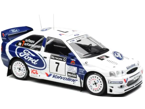 Ford Escort WRC #7 Juha Kankkunen - Juha Repo 2nd Place "RAC Rally" (1998) 1/18 Diecast Model Car by IXO Models #2