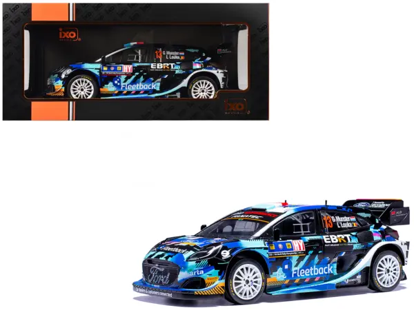 Ford Puma Rally1 #13 Gregoire Munster - Louis Louka "Central European Rally" (2023) 1/18 Diecast Model Car by IXO Models #1