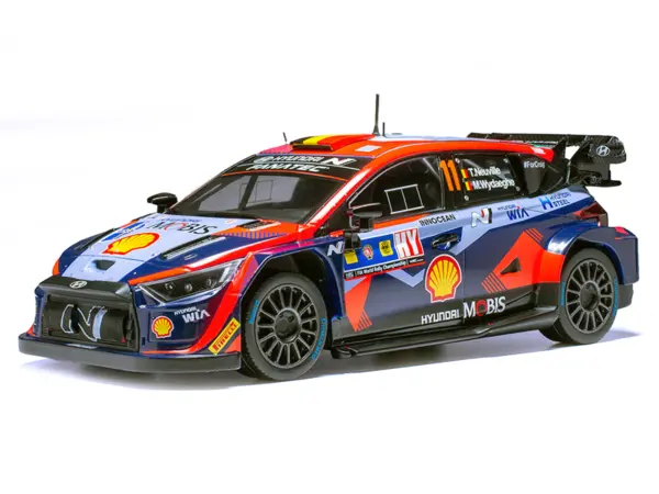 Hyundai i20 N Rally1 #11 Thierry Neuville - Martijn Wydaeghe Winner "Central European Rally" (2023) 1/18 Diecast Model Car by IXO Models #2