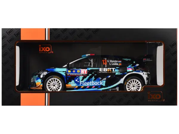 Ford Puma Rally1 #13 Gregoire Munster - Louis Louka "Central European Rally" (2023) 1/18 Diecast Model Car by IXO Models #3