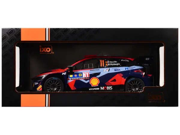 Hyundai i20 N Rally1 #11 Thierry Neuville - Martijn Wydaeghe Winner "Central European Rally" (2023) 1/18 Diecast Model Car by IXO Models #3