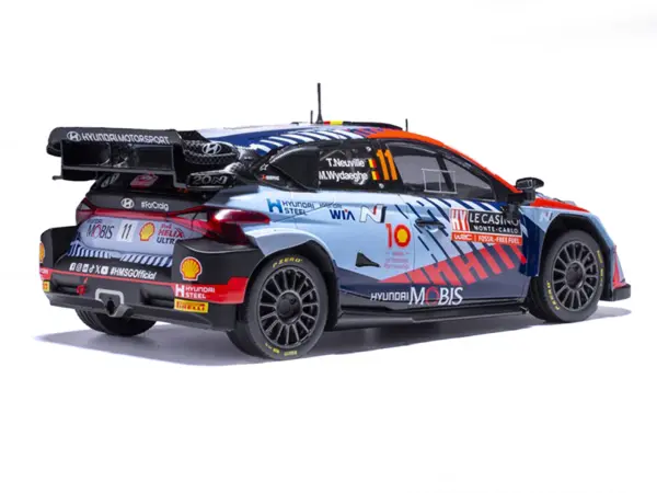 Hyundai i20 N Rally1 #11 Thierry Neuville - Martijn Wydaeghe Winner "Rallye Monte-Carlo" (2024) 1/18 Diecast Model Car by IXO Models #2