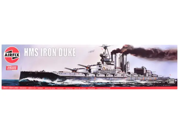 Level 3 Model Kit HMS Iron Duke Frigate "Vintage Classics" Series 1/600 Plastic Model Kit by Airfix #1