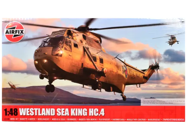 Level 4 Model Kit Westland Sea King HC.4 Helicopter with 4 Scheme Options 1/48 Plastic Model Kit by Airfix #1