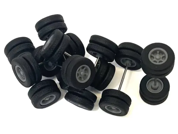 6-Spoke Rear Wheelset Set of 8 pieces 1/87 (HO) Plastic Model by Promotex #2