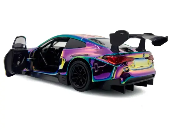 BMW M4 GT3 Chameleon Chrome "Custom Wrap" Series 1/24 Diecast Model Car by Motormax #2