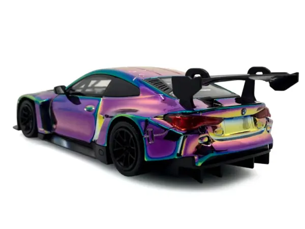 BMW M4 GT3 Chameleon Chrome "Custom Wrap" Series 1/24 Diecast Model Car by Motormax #4