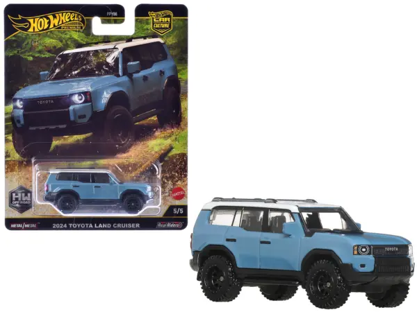 2024 Toyota Land Cruiser Blue with White Top "HW Off Road" Series Diecast Model Car by Hot Wheels #1