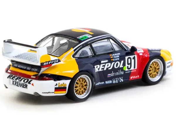 Porsche 911 GT2 #91 Tomas Saldana - Miguel Angel de Castro - Prince Alfonso de Orleans-Borbon "Kremer Racing - Repsol" "24 Hours of Le Mans" (1995) "Collab64" Series 1/64 Diecast Model Car by Schuco & Tarmac Works #3
