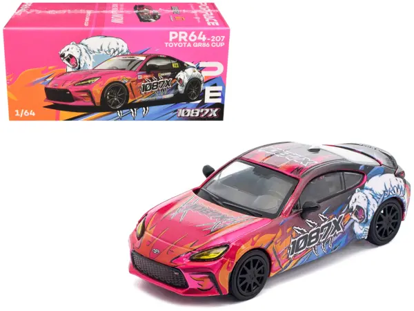 Toyota GR86 #823 1087X "Toyota GR86 Cup" (2025) 1/64 Diecast Model Car by Pop Race #1