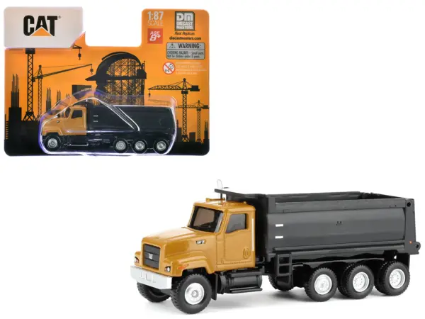 CAT Caterpillar CT681 Dump Truck Yellow 1/87 (HO) Diecast Model by Diecast Masters #1