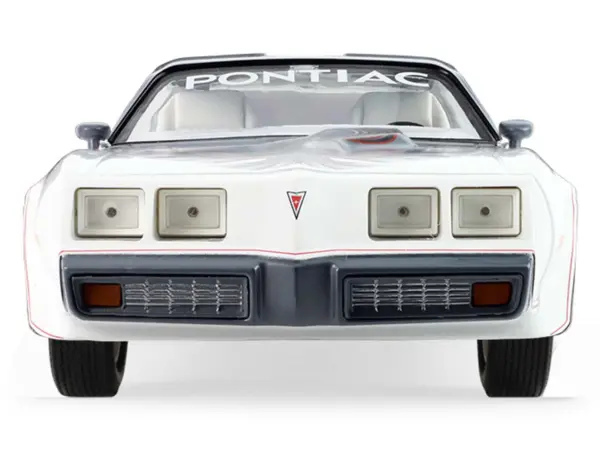 1980 Pontiac Firebird Trans Am T/A "Official Pace Car 58th Annual Pikes Peak Auto Hill Climb" White with Gray Top and Hood Graphics with White Interior 1/24 Diecast Model Car by Greenlight #4