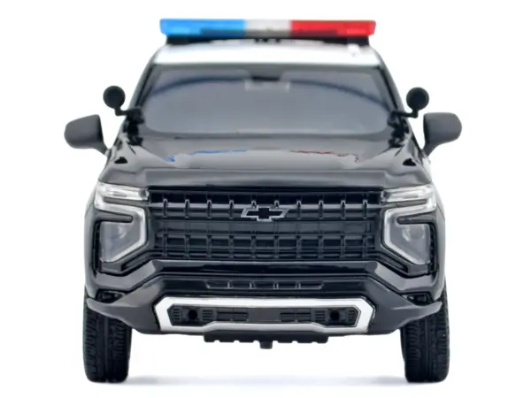 2025 Chevrolet Tahoe PPV "LAPD (Los Angeles Police Department)" Black and White with Flashing Light Bar and Front and Rear Lights and Sounds 1/24 Diecast Model Car by Motormax #3