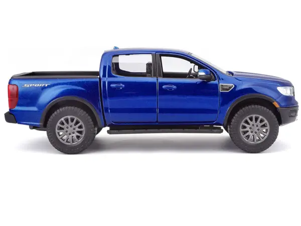 2019 Ford Ranger Lariat Sport Pickup Truck Dark Blue Metallic 1/27 Diecast Model Car by Maisto #2