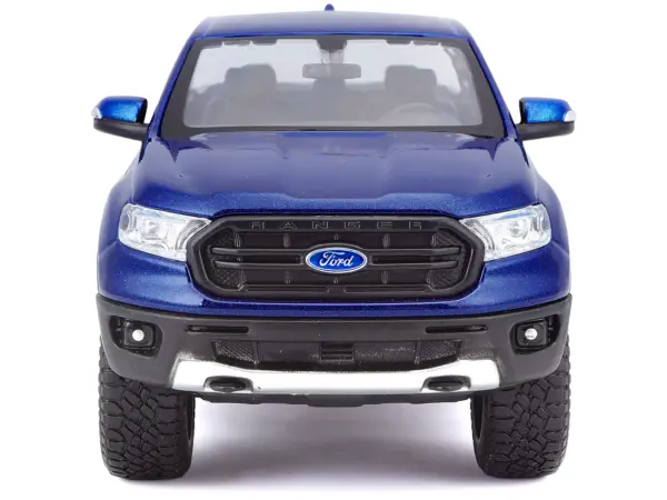 2019 Ford Ranger Lariat Sport Pickup Truck Dark Blue Metallic 1/27 Diecast Model Car by Maisto #4