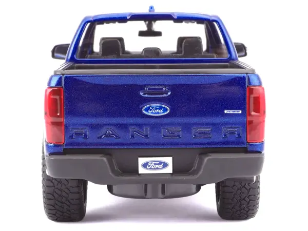 2019 Ford Ranger Lariat Sport Pickup Truck Dark Blue Metallic 1/27 Diecast Model Car by Maisto #5