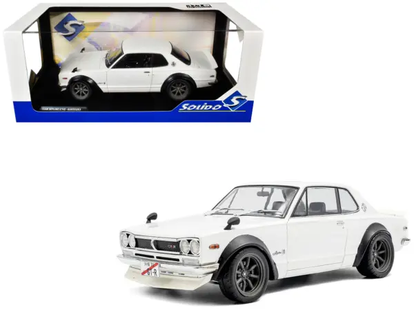 1970 Nissan Skyline (C10) Hakosuka RHD (Right Hand Drive) White 1/18 Diecast Model Car by Solido #1