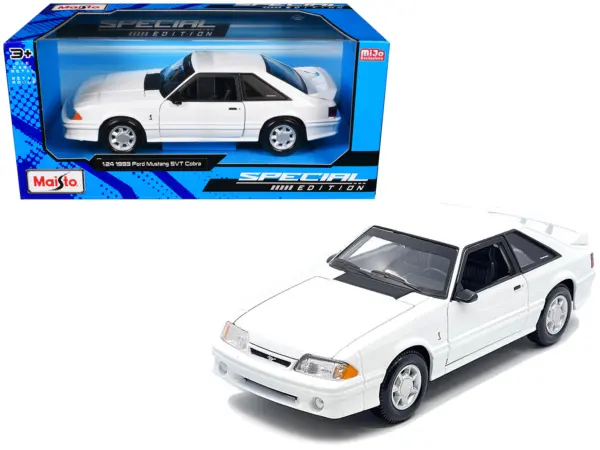 1993 Ford Mustang SVT Cobra White "Special Edition" Series 1/24 Diecast Model Car by Maisto #1